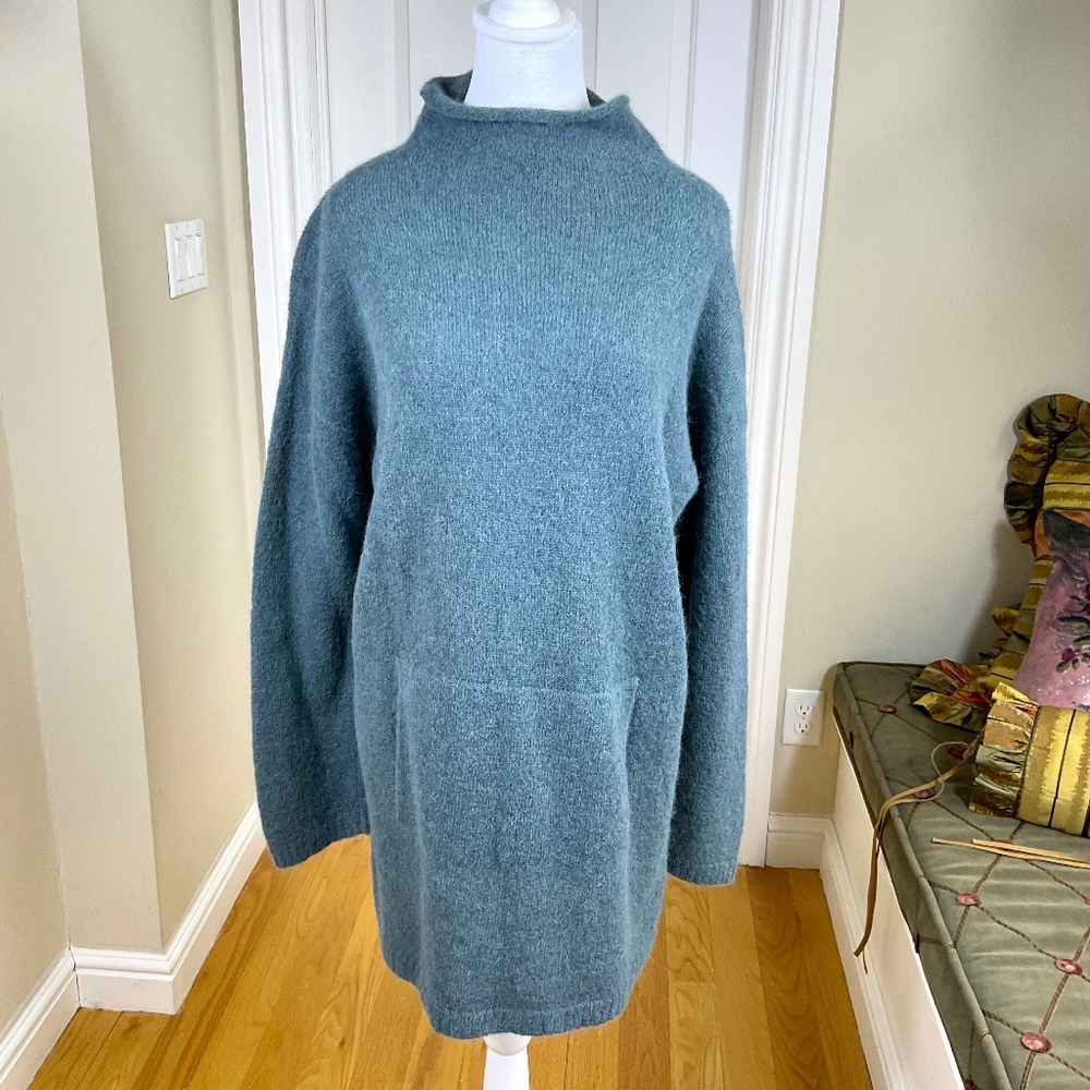 Peruvian Connection Sweater Alpaca Mock Neck Balie Ivy Green (S) NWT - Picture 2 of 7